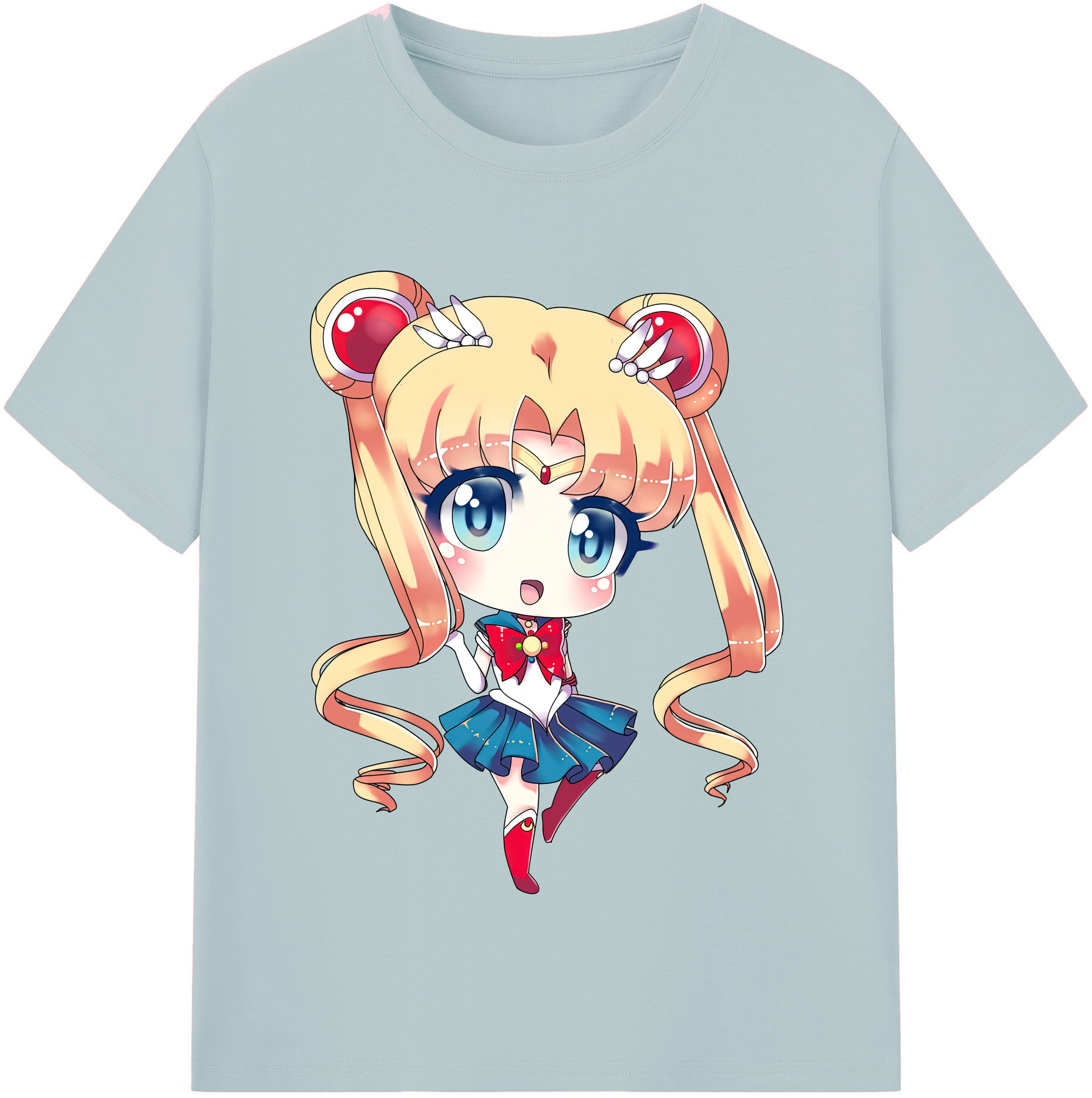 （画像用） 美少女戦士セーラームーン 月野 うさぎ つきの うさぎ Sailor Moon Tsukino Usagi 綿100％半袖Tシャツ（フロントプリント）